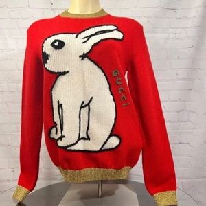 Gucci Rabbit Embroidered Sweater